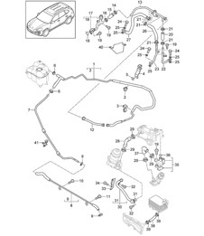 Waterkoeling (PR:D43,D1V, D50,DV7,D51) Cayenne 92A (958) 3.0L DIESEL 2012>>