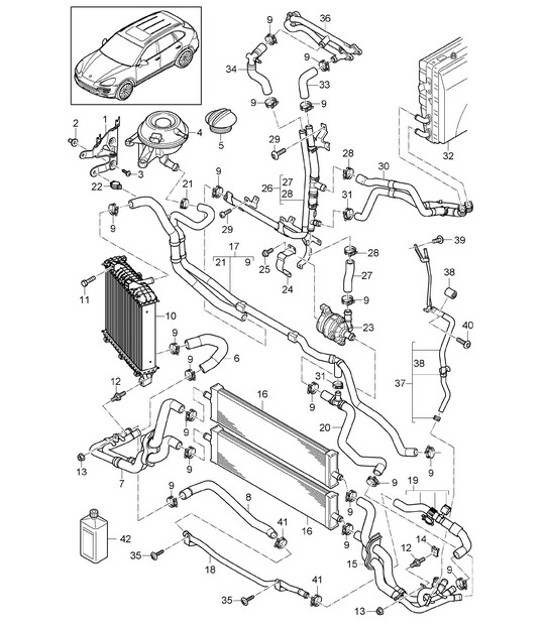 Diagram 105-056 Porsche Boxster GTS 718 4.0L Manual (400 CV) Motor