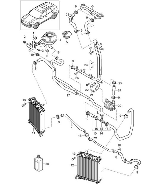 Diagram 105-057 Porsche 996 GT3 MKI 1999-02 Motore