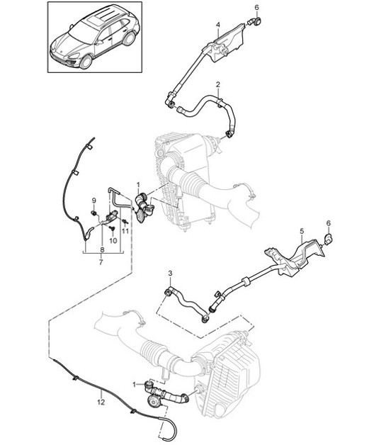 Diagram 106-007 Porsche Cayenne MK3 (958) 2010-2017 Motor