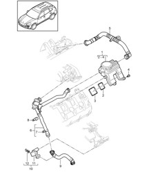 Carterventilatie (model: 4802,4852, CFTB,CFT, CYXA,CYX) Cayenne 92A (958) 4,8L 2011-18