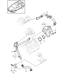 Carterventilatie (model: 4802,4852, CFTB,CFT, CYXA,CYX) Cayenne 92A (958) 4,8L 2011-18