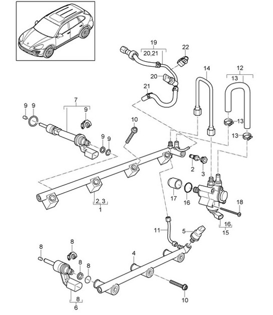 Diagram 107-030 Porsche 卡宴 9YB 2023>> 