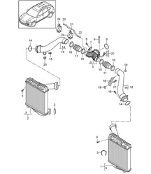 Charge air cooler / Pressure pipe (PR:D58,DT1, DT5) Cayenne 92A (958) 4.8L 2011-18
