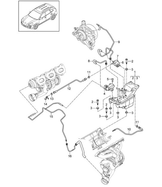 Diagram 107-090 Porsche Cayman S 3.4L 987C 2005-08 Engine