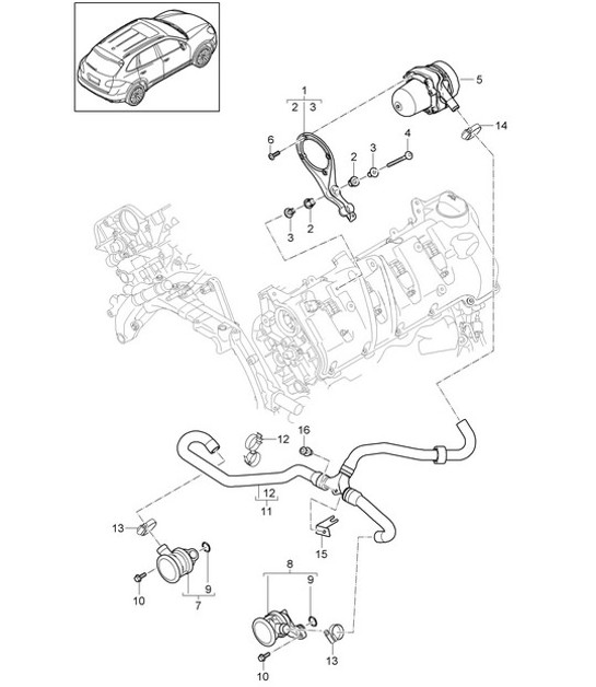 Diagram 108-000 Porsche Cayenne MK3 (958) 2010-2017 Motore