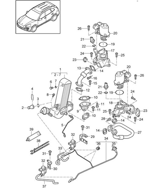 Diagram 108-070 Porsche Cayenne 3.2L V6 2003>> Motore