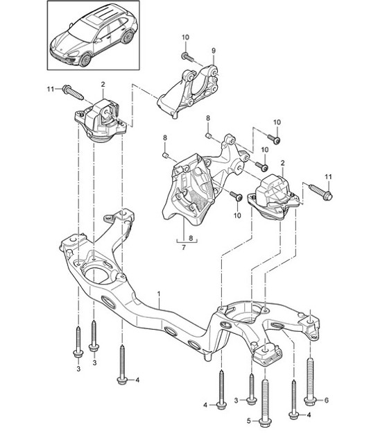 Diagram 109-012 Porsche 968 3.0L 1992-94 引擎