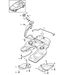 Depósito de combustible con: Accesorios (PR:2G0) Cayenne 92A (958) DIESEL 2011-18