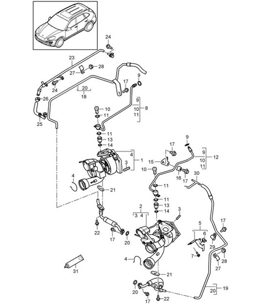 Diagram 202-060 Porsche Panamera 4 E-Hybrid V6 2.9L 