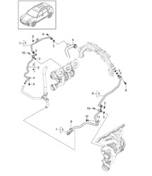 Coolant pipe for Exhaust gas turbocharger (Model: CURA,CUR, CXZA,CXZ) Cayenne 92A (958) 3.6L 2011-18