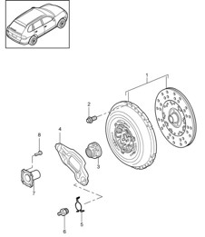 Coupling (PR:D34,G0L, 6-Speed Manual) Cayenne  92A (958) 3.6L 2011-18
