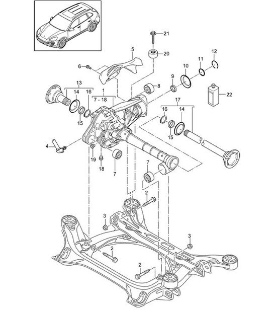 Diagram 305-000 Porsche Panamera 4 V6 3.6L 4WD (310 CV) Trasmissione