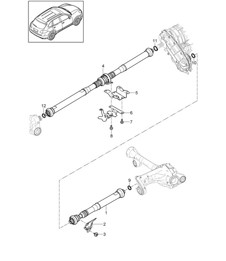 Cardan shaft Cayenne 92A (958) 2011-18
