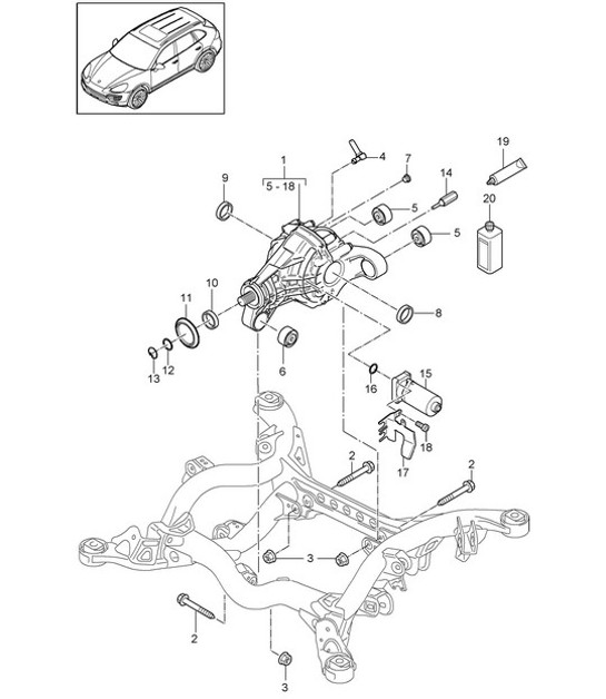 Diagram 305-050 Porsche Cayman 2.7L 987C 2006-08 Trasmissione