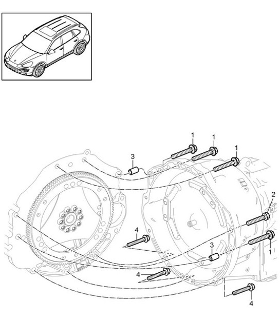 Diagram 306-020 Porsche Cayenne E-Hybrid V6 3.0L V6 340Hp 