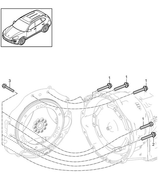 Diagram 306-050 Porsche Cayenne 92A (958) 2010-2017 Transmission