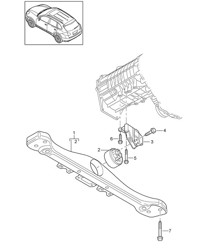 Tussenbak / Transmissie-ophanging Cayenne 92A (958) 2011-18