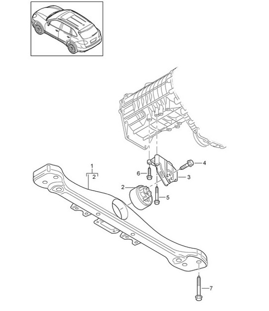 Diagram 307-000 Porsche Cayman S 3.4L 987C 2005-08 Trasmissione
