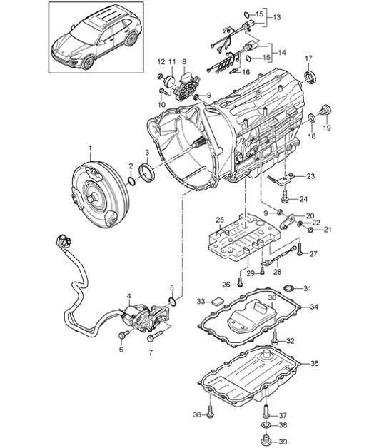 Diagram 320-020 Porsche 968 3.0L 1992-94 Trasmissione