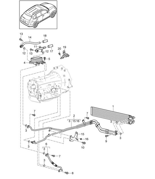 Diagram 360-030 Porsche Cayenne 3.2L V6 2003>> Transmission