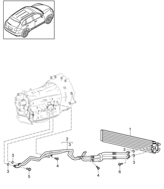 Diagram 360-040 Porsche Cayman S 3.4L 987C 2005-08 Transmission