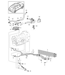 Tiptronic / Refroidisseur d&#39;huile de transmission / Radiateur / Tuyau d&#39;huile (PR:DD8,G1G) Cayenne 92A (958) 4.2L DIESEL 2011-18