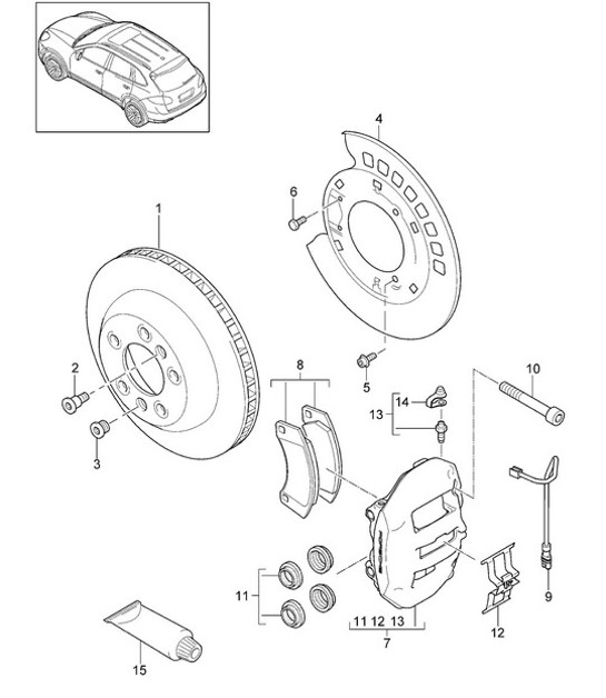 Diagram 603-002 Porsche Cayenne Coupé E-Híbrido V6 3.0L 340 CV 