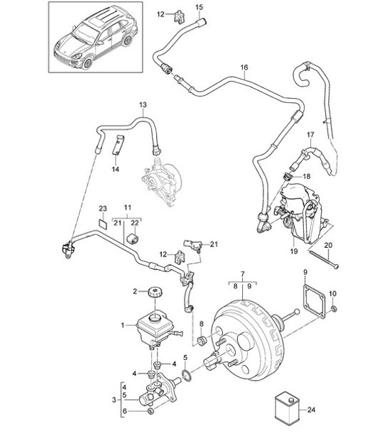 Diagram 604-002 Porsche Cayenne S 4.5L V8 2003>> Wheels, Brakes