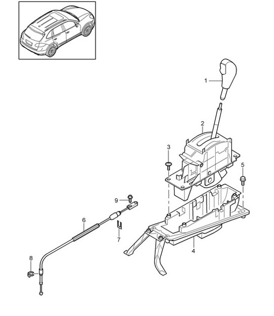 Diagram 701-001 Porsche 924 Turbo 2.0L 1979-81 Hand Lever System, Pedal Cluster 