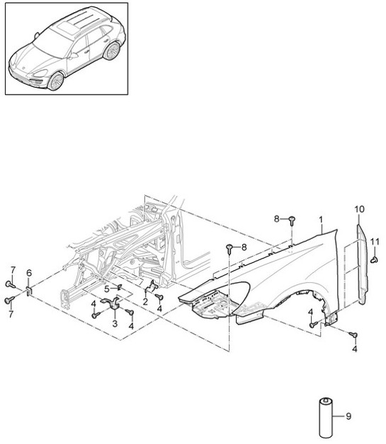 Diagram 801-040 Porsche Taycan 4S 