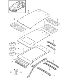 Roof / Scuttle Cayenne 92A (958) 2011-18