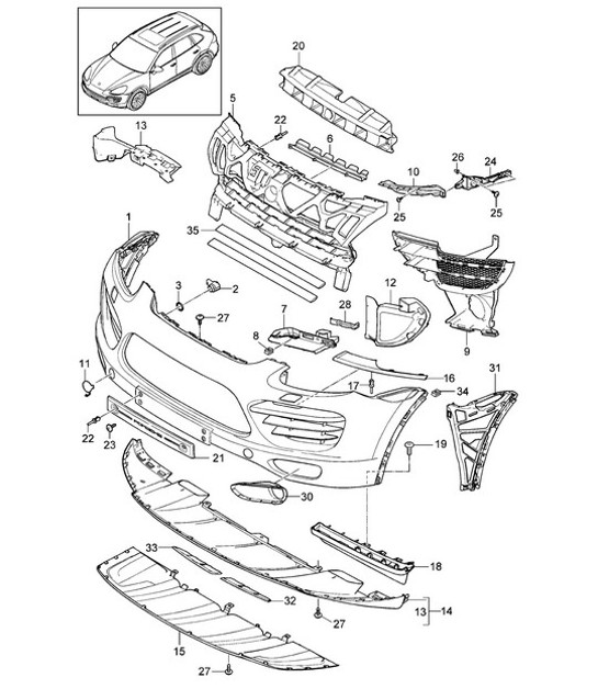 Diagram 802-000 Porsche 卡宴 S/GTS 4.8L 2007>>  车身