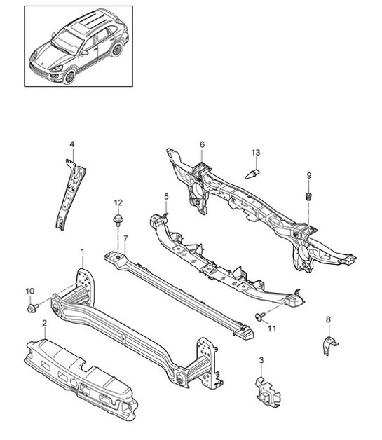 Diagram 802-035 Porsche 996 (911) (1997-2005) Carrosserie