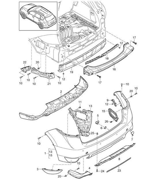Diagram 802-050 Porsche 996 C4 3.6L 09/01-2005  车身