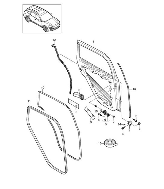 Diagram 804-005 Porsche 993（911）涡轮 1994-96  车身