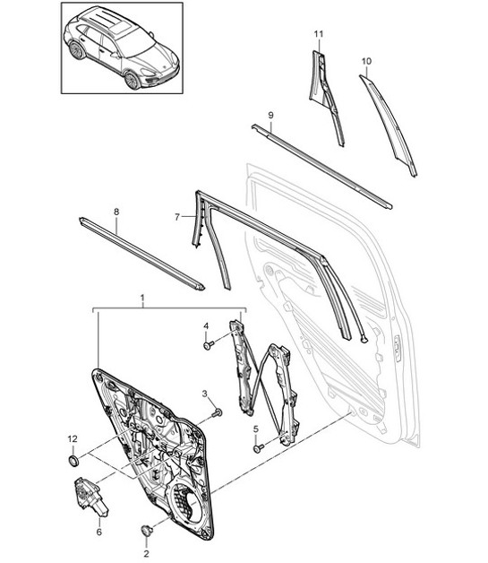 Diagram 804-040 Porsche 997 (911) MK1 2005-2008 Carrosserie