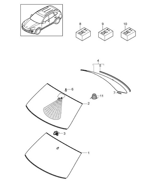 Diagram 805-000 Porsche 996 C4 3.4L 1997-08/01  车身