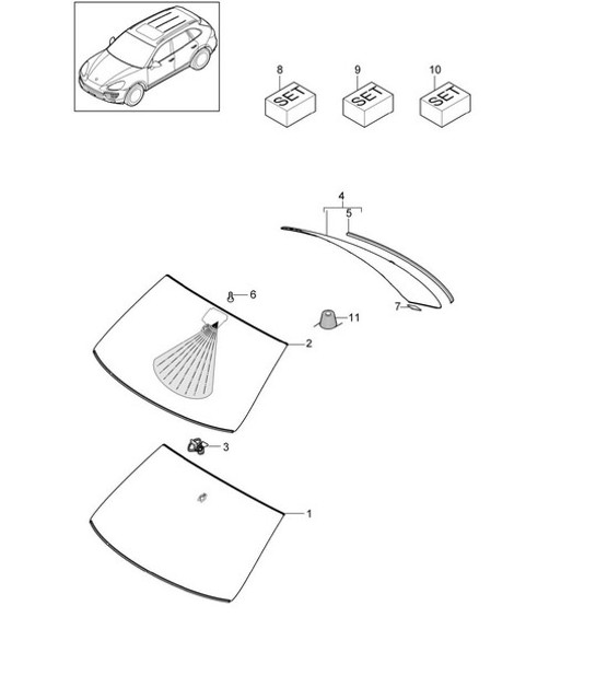 Diagram 805-001 Porsche 993 (911) (1994-1998) Carrozzeria