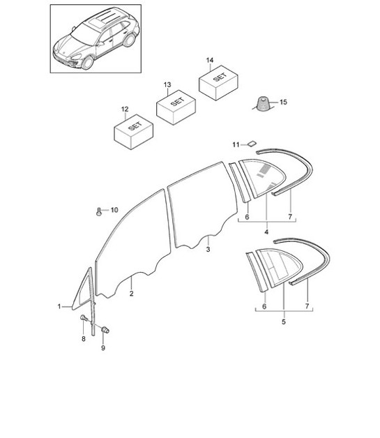 Diagram 805-006 Porsche Cayenne S 4.5L V8 2003>> Body
