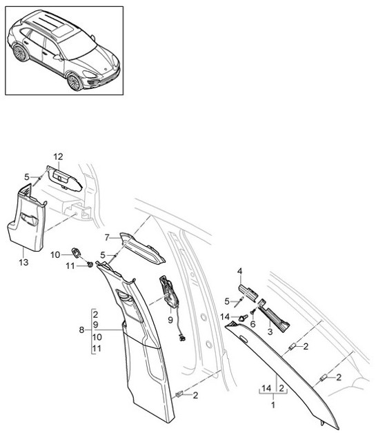 Diagram 807-020 Porsche 997 carrera 4S 3.8L 2005> Carrocería