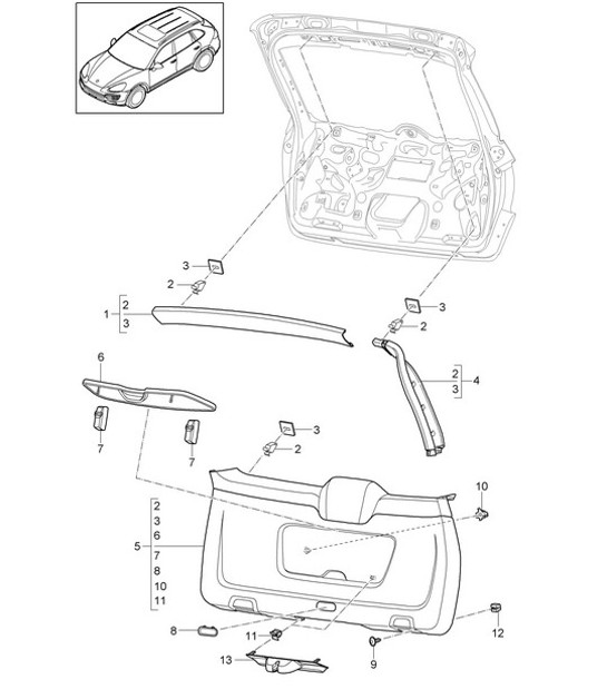 Diagram 807-035 Porsche 996 C2 3.4L 1997-08/01 Carrocería