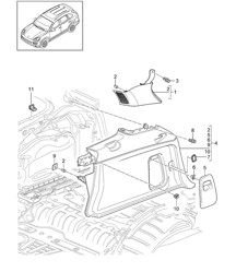 Trim For Luggage compartment / D-pillar - SIDE - Cayenne 92A (958)  2015>>