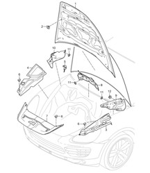 Geluidsdemper / Trim / Motorruimte Cayenne 92A (958) &gt;&gt;2014