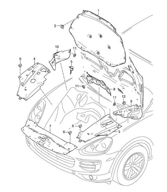 Diagram 807-061 Porsche 968 CS 3.0L 1993-95 Carrosserie