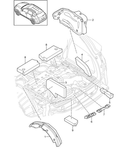 Diagram 807-070 Porsche Cayman GT4 3.8L 2015-16 Body