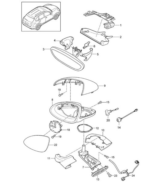 Diagram 809-030 Porsche 991 Carrera 2S 3.0L (420 Bhp) Carrozzeria