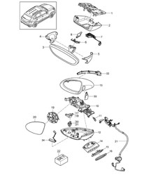 Rear-view mirror / Exterior mirror / Accessories - 2nd GENERATION - Cayenne 92A (958)  2015>>