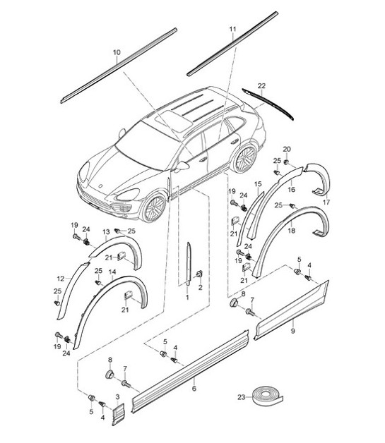 Diagram 810-005 Porsche 991 Carrera C4 3.4L (350Bhp) Carrozzeria