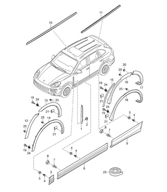Diagram 810-008 Porsche Cayenne S/GTS 4.8L 2007>> Carrocería